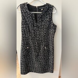 Karl Lagerfeld Black and White Tweed Dress